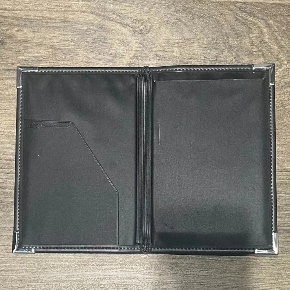 Vintage Hazel Black Faux Leather 6 x 9 Notepad Holder/Portfolio EUC $8